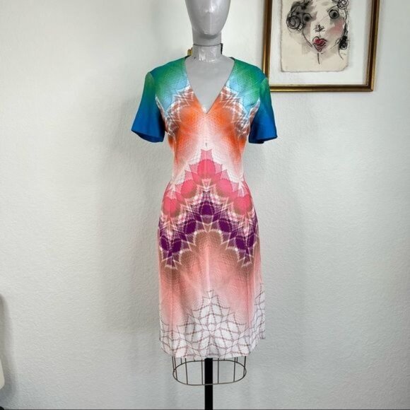 Missoni SS Knit V Neck Sheath Dress